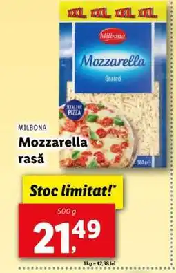 Lidl MILBONA Mozzarella rasă Ofertă