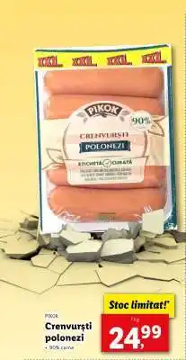 Lidl Crenvurști Polonezi Ofertă