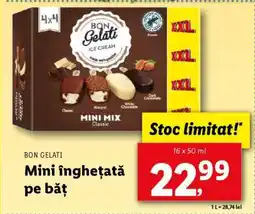 Lidl BON GELATI Mini înghețată pe băț Ofertă
