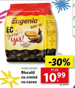 Lidl EUGENIA ORIGINAL Biscuiți cu cremă cu cacao Ofertă