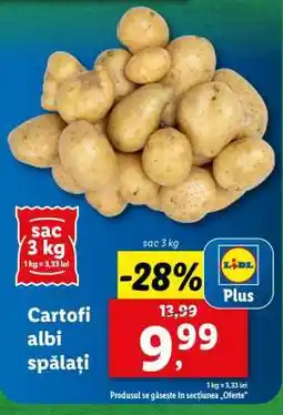 Lidl Cartofi albi, spălați Ofertă