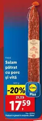 Lidl Pikok Salam pătrat cu porc și vită Ofertă