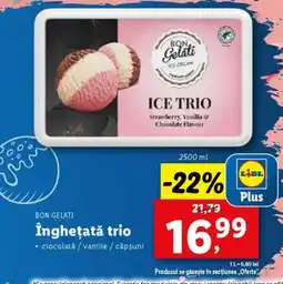 Lidl BON GELATI Înghețată trio Ofertă