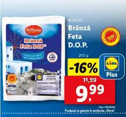 Lidl BRÂNZĂ FETA D.O.P Ofertă