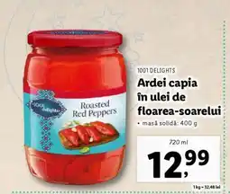 Lidl 1001 DELIGHTS Ardei capia în ulei de floarea-soarelui Ofertă