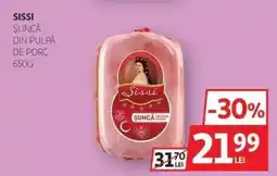Auchan SISSI Șuncă din pulpă de porc 650g Ofertă
