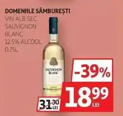 Auchan DOMENIILE SÂMBUREȘTI VIN ALB SEC SAUVIGNON BLANC Ofertă