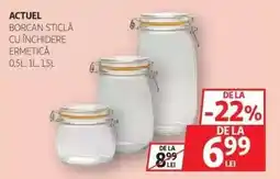 Auchan ACTUEL Borcan Sticlă cu Închidere Ermetică Ofertă