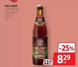 Auchan Paulaner Bere Brună Nefiltrată Ofertă