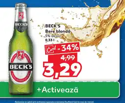 Kaufland BECK'S Bere blondă Ofertă
