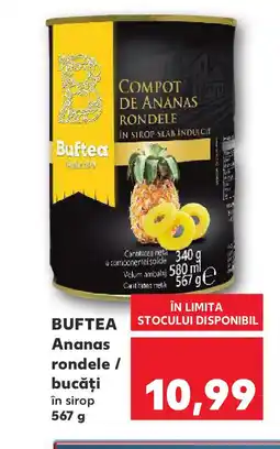 Kaufland BUFTEA Ananas rondele / bucăți Ofertă