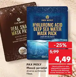 Kaufland PAX MOLY Mască șervețel Ofertă