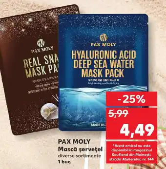 Kaufland PAX MOLY Mască șervețel Ofertă
