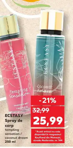 Kaufland ECSTASY Spray de corp Ofertă