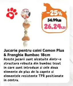 Animax Jucarie pentru caini Camon Plus & Franghie Bumbac Ofertă