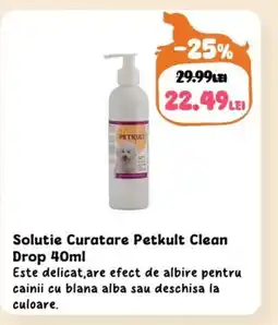 Animax Solutie Curatare Petkult Clean Drop Ofertă
