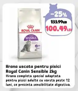 Animax Hrana uscata pentru pisici Royal Canin Sensible Ofertă