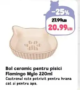 Animax Bol ceramic pentru pisici Flamingo Mylo Ofertă