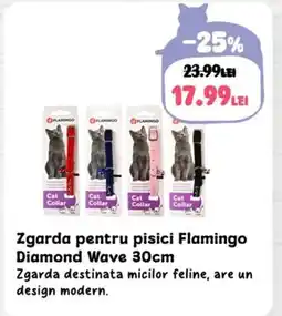 Animax Zgarda pentru pisici Flamingo Diamond Wave Ofertă