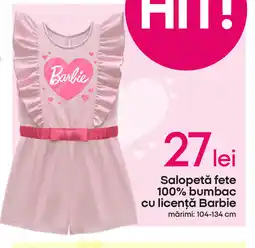 Pepco Salopetă fete 100% bumbac cu licenţă Barbie Ofertă