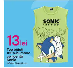 Pepco Top bǎieti 100% bumbac cu licenţă Sonic Ofertă