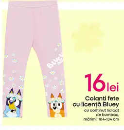 Pepco Colanți fete cu licenţă Bluey Ofertă