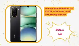 Altex Telefon XIAOMI Redmi A5, 128GB, 4GB RAM, Dual SIM, Midnight Black Ofertă