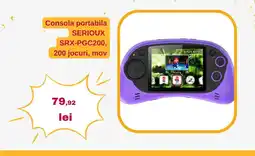 Altex Consola portabila Serioux SRX-PGC200, 200 jocuri, mov Ofertă