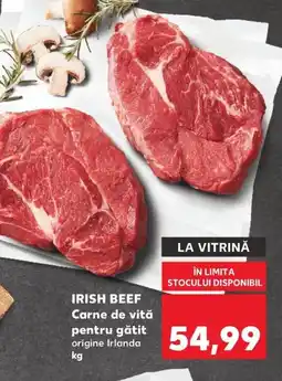 Kaufland IRISH BEEF Carne de vită pentru gătit origine Irlanda Ofertă