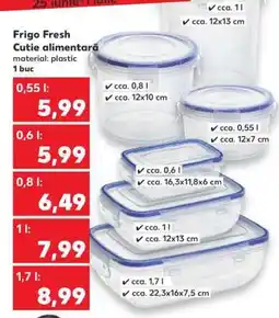 Kaufland Frigo Fresh Cutie alimentară Ofertă