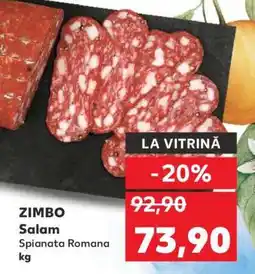 Kaufland ZIMBO Salam Spianata Romana Ofertă