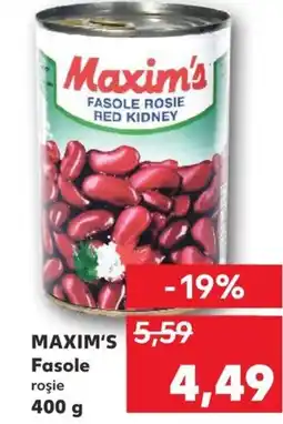 Kaufland MAXIM'S Fasole roşie Ofertă