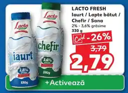 Kaufland LACTO FRESH iaurt / Lapte bătut / Chefir / Sana Ofertă
