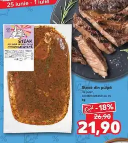 Kaufland Steak din pulpă de porc Ofertă