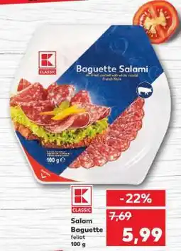 Kaufland Salam Baguette feliat Ofertă