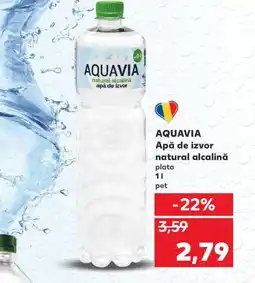 Kaufland AQUAVIA Apă de izvor natural alcalină plata Ofertă