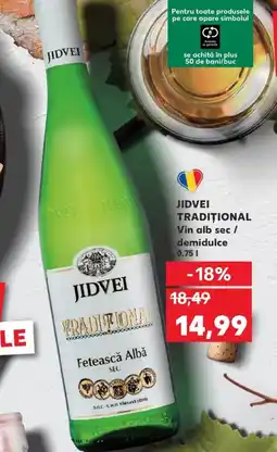 Kaufland JIDVEI Traditional Vin alb sec / demidulce Ofertă