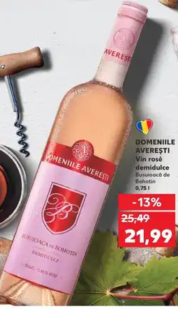 Kaufland DOMENIILE AVEREȘTI Vin rosé demidulce Ofertă