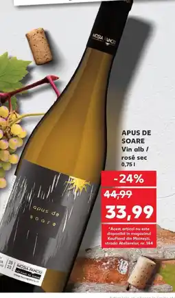 Kaufland APUS DE SOARE Vin alb / rosé sec Ofertă