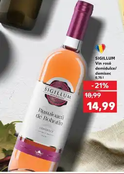 Kaufland SIGILLUM Vin rosé demidulce/ demisec Ofertă