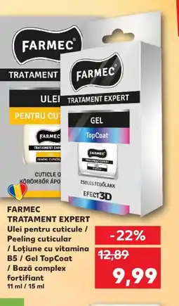 Kaufland FARMEC Tratament expert Ulei pentru cuticule / Peeling cuticular Ofertă