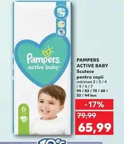 Kaufland PAMPERS Active baby Scutece pentru copii Ofertă