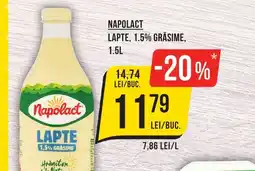 Mega Image Napolact lapte, 1.5% grasime Ofertă