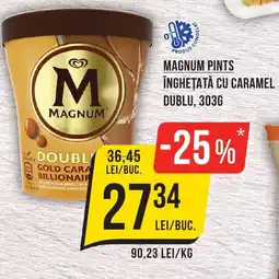 Mega Image Magnum pints înghețată cu caramel dublu Ofertă