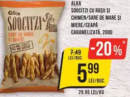 Mega Image Alka soocitzi cu roşii și chimen/sare de mare și miere/ceapă caramelizată Ofertă