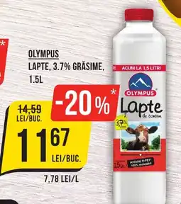 Mega Image OLYMPUS Lapte, 3.7% grasime Ofertă