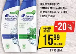 Mega Image HEAD&SHOULDERS Sampon anti-mătreaţă, classic clean/menthol fresh Ofertă