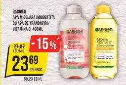 Mega Image GARNIER Apă micelară îmbogăţită cu apă de trandafiri/ vitamina c Ofertă
