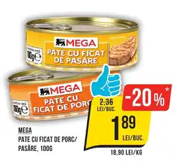 Mega Image MEGA Pate cu ficat de porc/ pasăre Ofertă
