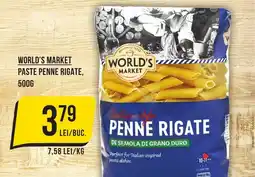Mega Image World's market paste penne rigate Ofertă
